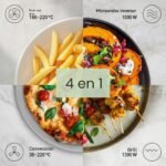 Panasonic NN-CD58RSEPG Horno Microondas Combinado 4en1 de 27 L con Freidora De Aire, Inverter 1000W, Grill 1300W, Convección, Airfryer, 19 Programas Automáticos, selector giratorio, Acero inoxidable - Image 2