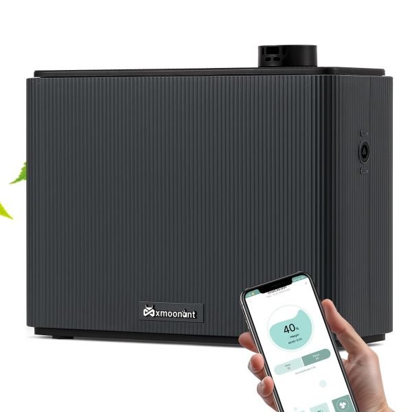 Mxmoonant Difusor de Aceite Esencial sin Aguacon con Niebla Fría, Que Cubre 4000m³, Botella de Aceite de 1000ml, App Control&Timer, Industrial, para Hotelaria, Pabellones